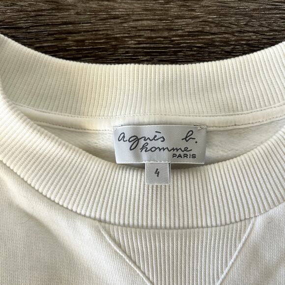 Agnès b. HOMME JOKO Artist Sweatshirt White Cityscape Skateboard Graphic 4 / XXL - Picture 5 of 12